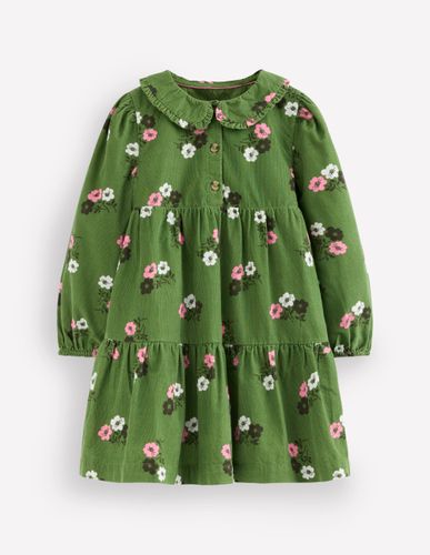 Robe tissée à col Minna-Motif petites fleurs vert - Boden - Modalova
