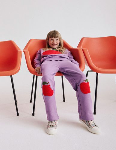 Bas de jogging Bobbie à appliqués-Pommes violet aster - Boden - Modalova
