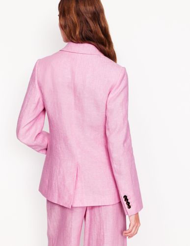Blazer Stamford en lin-Chambray mauve lunaire - Boden - Modalova