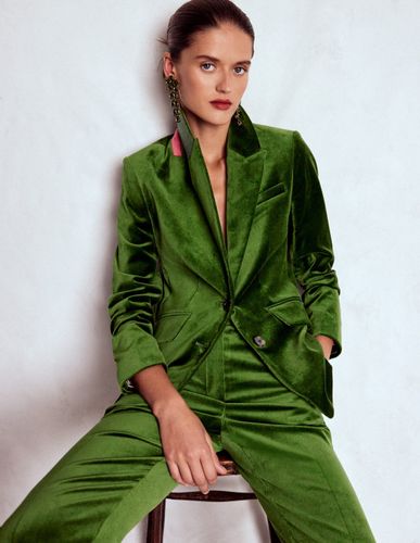 Blazer en velours Stamford-Sapin vert - Boden - Modalova
