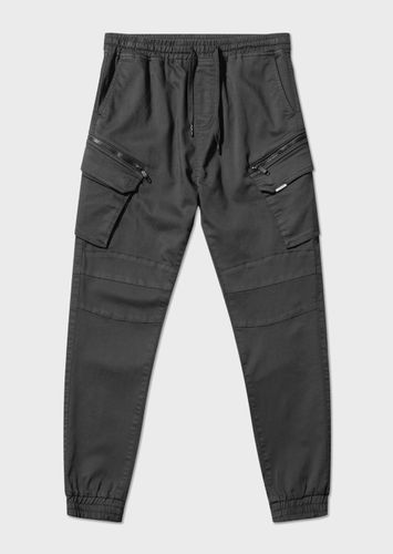 Mens Bonetti Charcoal Slim Fit Cuffed Cargos - / S - Police - Modalova