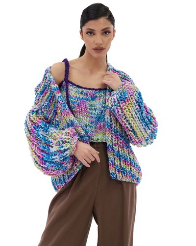 Multicolor Balloon Cardigan - Mumshandmade - Modalova