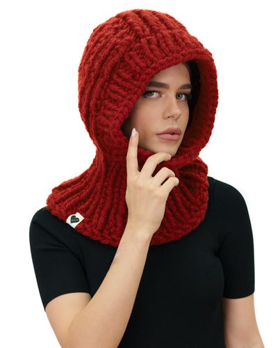 Ribbed Balaclava Hoodie - Mumshandmade - Modalova