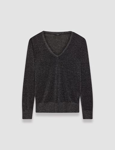 Lurex Knit V Neck Jumper - L - Joseph - Modalova