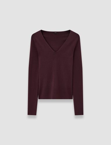 Silk Stretch V Neck Top - L - Joseph - Modalova