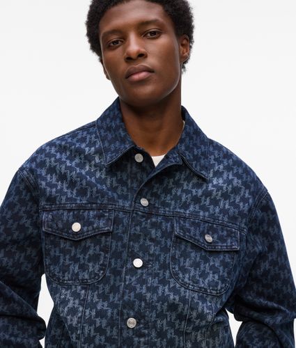All-over Monogram Denim Jacket, Man, Blue, Size: S - Karl Lagerfeld - Modalova