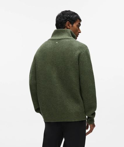 Half-zip Turtleneck Sweater, Man, Green, Size: S - Karl Lagerfeld - Modalova