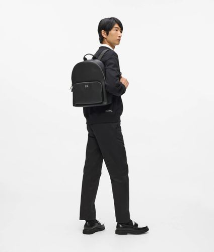 K/monogram Leather Backpack, Man, , Size: One Size - Karl Lagerfeld - Modalova