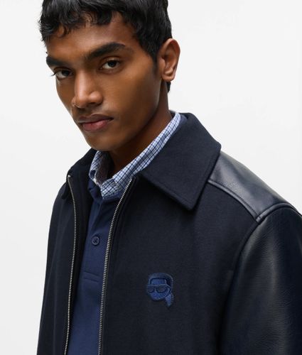 Ikon Varsity Jacket, Man, Blue, Size: S - Karl Lagerfeld - Modalova