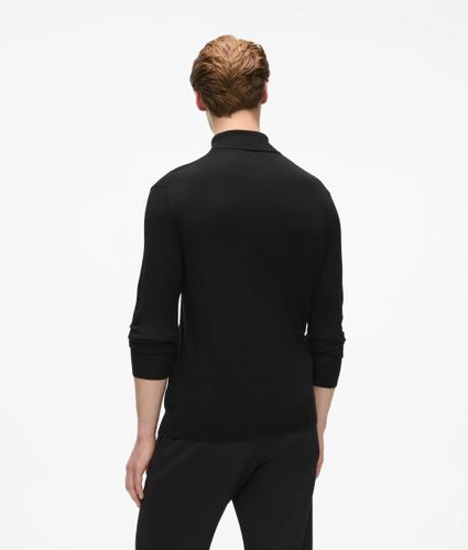 Monogram Wool Turtleneck Sweater, Man, , Size: S - Karl Lagerfeld - Modalova
