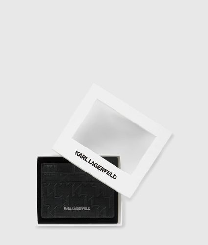 K/monogram Perforated Cardholder, Man, , Size: One Size - Karl Lagerfeld - Modalova