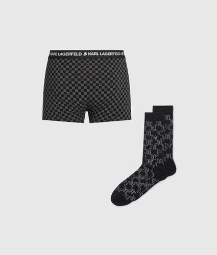 Monogram Trunks And Socks Gift Set, Man, Size: Xs - Karl Lagerfeld - Modalova