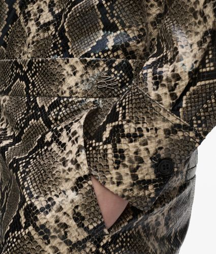 Faux-python Flared Pants, Woman, Gold, Size: 38 - Karl Lagerfeld - Modalova