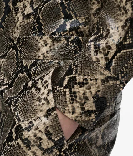 Faux-python Flared Pants, Woman, Gold, Size: 38 - Karl Lagerfeld - Modalova