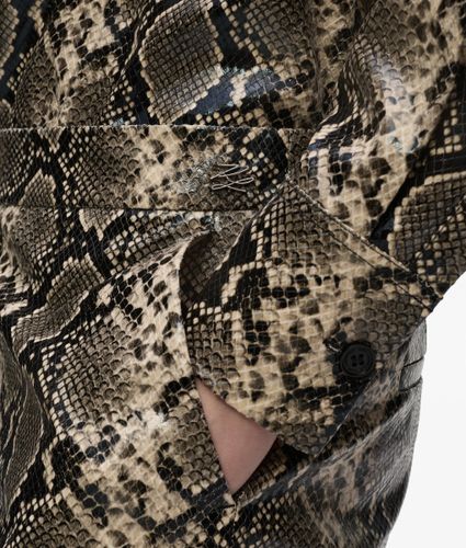 Faux-python Flared Pants, Woman, Gold, Size: 38 - Karl Lagerfeld - Modalova