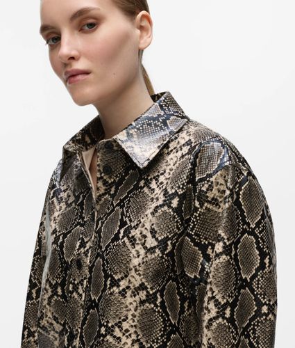 Faux-python Overshirt, Woman, Gold, Size: 38 - Karl Lagerfeld - Modalova