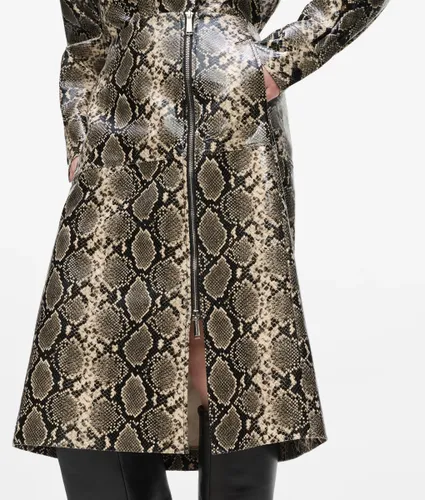 Faux-python Midi Skirt, Woman, Gold, Size: 38 - Karl Lagerfeld - Modalova