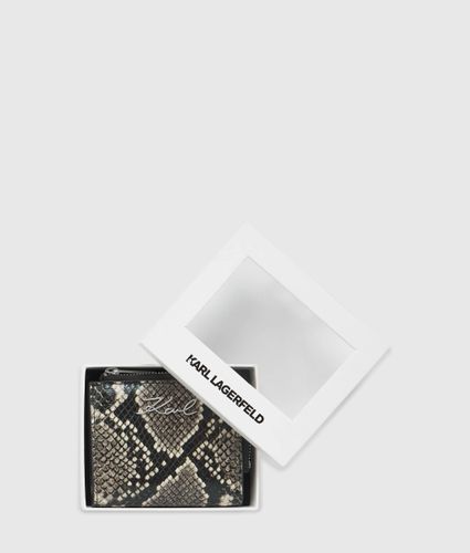 K/signature Python Small Bifold Wallet, Woman, Gold, Size: One Size - Karl Lagerfeld - Modalova
