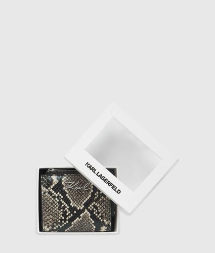 K/signature Python Small Bifold Wallet, Woman, Gold, Size: One Size - Karl Lagerfeld - Modalova