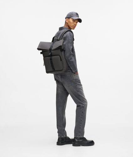 Roll Top Strap Backpack, Man, Grey, Size: One Size - KL Jeans - Modalova