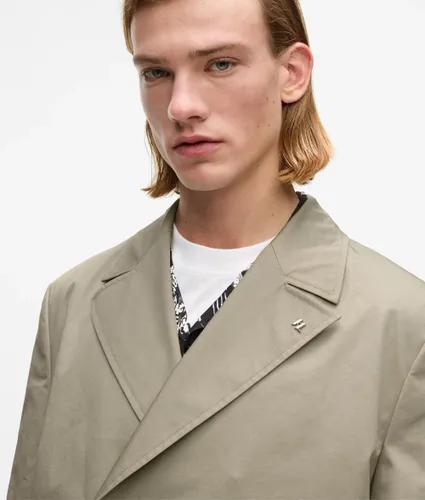 Double Breasted Overcoat, Man, Beige, Size: Xs - Karl Lagerfeld - Modalova