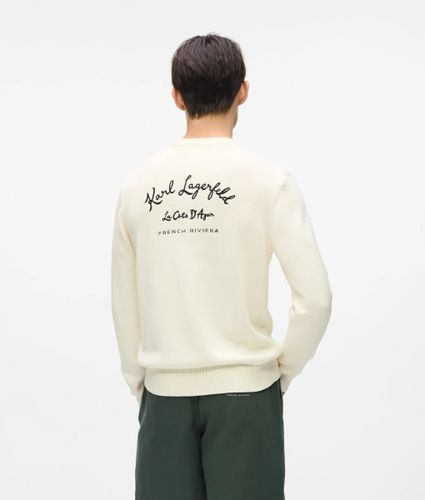 Côte D'azur Sweater, Man, Beige, Size: M - Karl Lagerfeld - Modalova