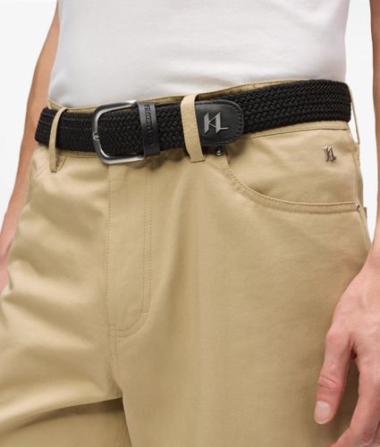 Monogram Woven Belt, Man, , Size: S - Karl Lagerfeld - Modalova