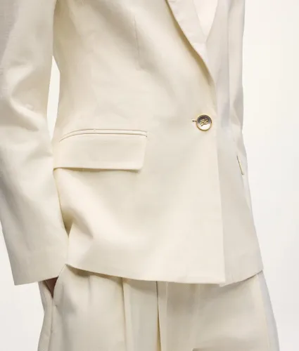 Kl Studio Structured Blazer, Woman, White, Size: 38 - Karl Lagerfeld - Modalova