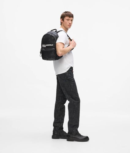 Nylon Graphic Print Backpack, Man, , Size: One Size - KL Jeans - Modalova