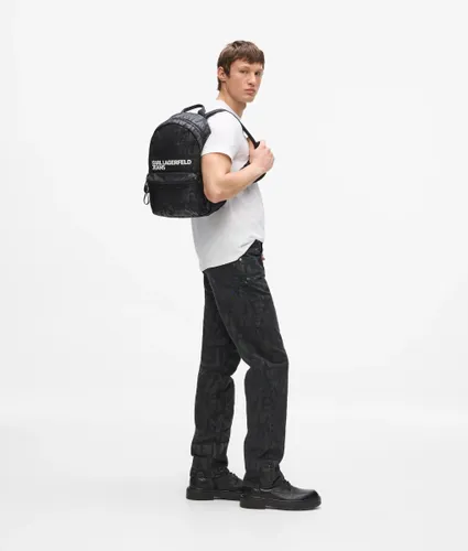 Nylon Graphic Print Backpack, Man, , Size: One Size - KL Jeans - Modalova