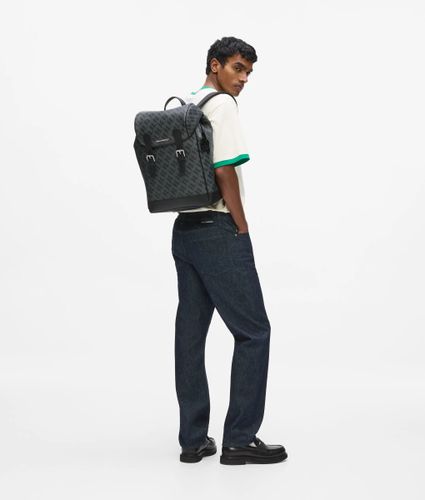 Ikon Monogram Backpack, Man, , Size: One Size - Karl Lagerfeld - Modalova