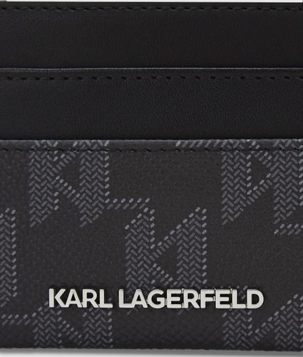 K/monogram Canvas Cardholder, Man, Silver, Size: One Size - Karl Lagerfeld - Modalova