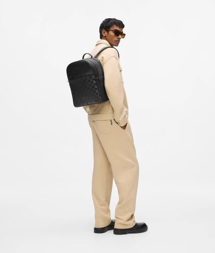 Monogram Checkerboard Backpack, Man, , Size: One Size - Karl Lagerfeld - Modalova