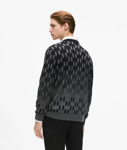 Gradient Monogram Sweater, Man, , Size: S - Karl Lagerfeld - Modalova