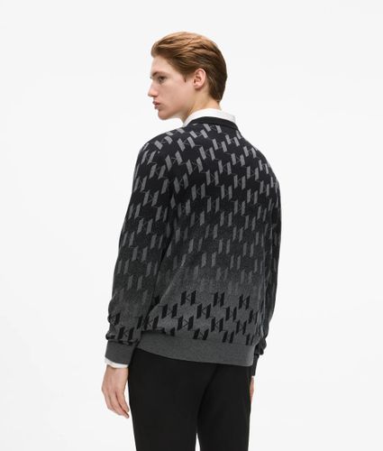 Gradient Monogram Sweater, Man, , Size: S - Karl Lagerfeld - Modalova