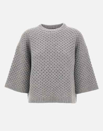 Grauer Wollseiden-Kaschmirpullover - Fabiana Filippi - Modalova