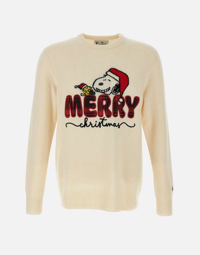 Heron Snoopy Weihnachtspullover in Creme - MC2 Saint Barth - Modalova