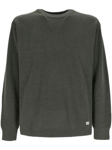 Grüner Virgin Wool Rundhalsausschnitt Pullover - C.P. COMPANY - Modalova