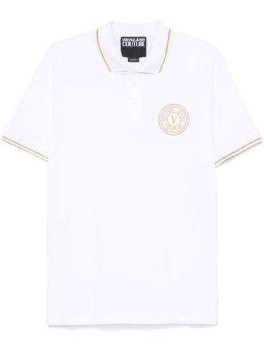 Weißes Polo mit Streifen - Versace Jeans - Modalova