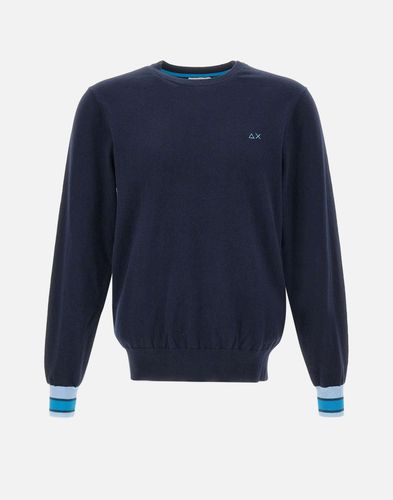 Herren Pullover aus Baumwolle und Wolle in Marineblau - Sun68 - Modalova