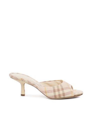 Beige karierte Mules - Burberry - Modalova