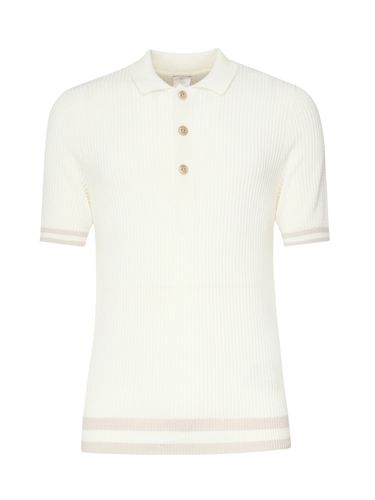 Rippstrick Baumwoll-Polo in Beige - Eleventy - Modalova