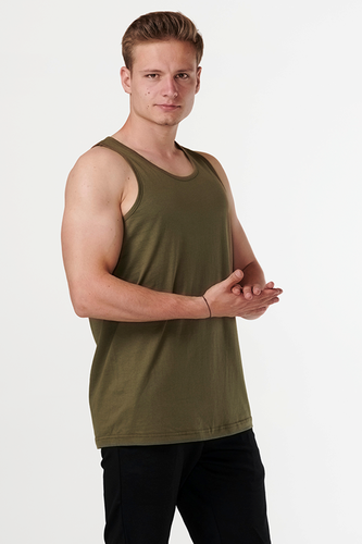 Basic Tanktop - Armeegrün - Mann - TeeShoppen - Modalova