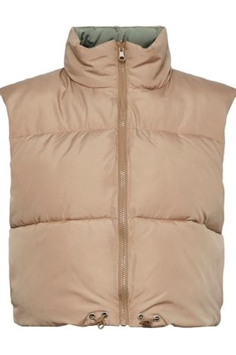 Nadia Short Puffer Weste - Silver Mink - PIECES - Modalova