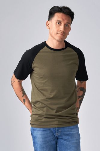 Basic Raglan T-Shirt-Schwarzarmee - TeeShoppen - Modalova