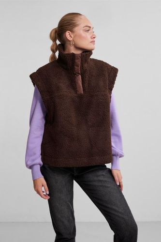 Daisy Vest - Chicorée Kaffee - PIECES - Modalova