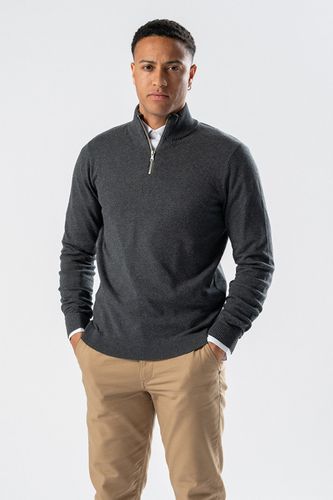 Pullover Half Zip - Charcoal Melange - KLEIN - TeeShoppen - Modalova