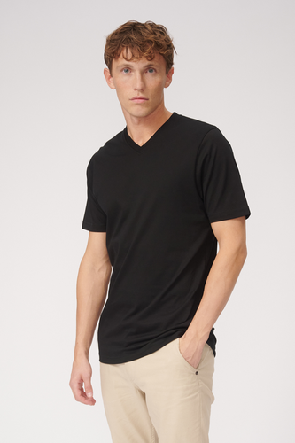 Basic Vneck T -Shirt - schwarz - Mann - TeeShoppen - Modalova