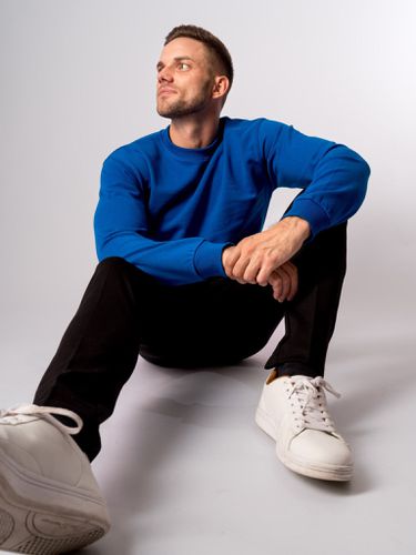 Basic Crewneck - schwedisch blau - Male - TeeShoppen - Modalova