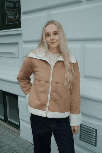 Mantel aus Shearling mit Reißverschluss - TeeShoppen - Modalova